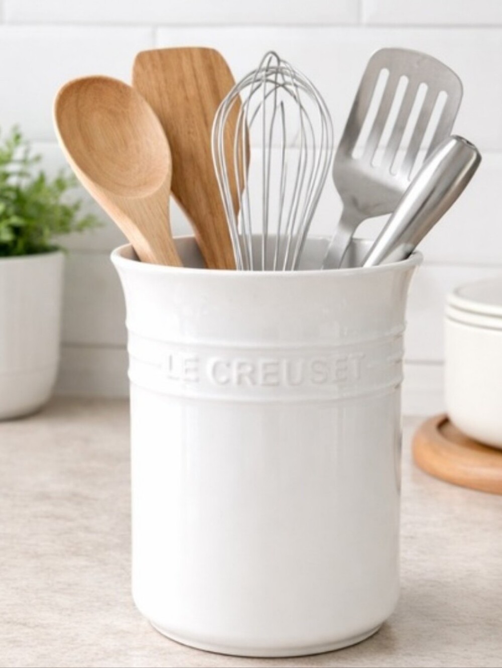 Le Creuset Ceramic 1L Utensil Crock- White
